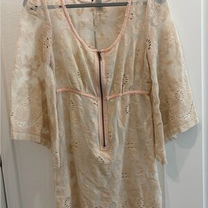 FREE PEOPLE lace knitted dress or long tunic.